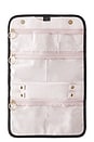 view 1 of 7 ORGANIZADOR DE JOIAS MEDIUM JEWELRY ORGANIZER in Black Satin Nylon & Blush Micro Suede