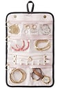 view 7 of 7 ORGANIZADOR DE JOIAS MEDIUM JEWELRY ORGANIZER in Black Satin Nylon & Blush Micro Suede