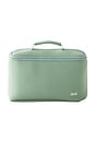 view 1 of 6 Large Neoprene Train Case in Sage & Coral Rose