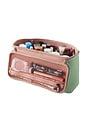 view 3 of 6 Large Neoprene Train Case in Sage & Coral Rose
