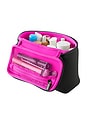 view 3 of 7 POCHETTE À MAQUILLAGE NEOPRENE TRAING CASE SMALL in Black & Pink
