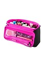 view 3 of 7 POCHETTE À MAQUILLAGE NEOPRENE TRAIN CASE LARGE in Black & Pink