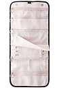 view 2 of 7 Large Jewelry Organizer in Black Satin Nylon & Blush Micro Suede