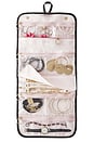 view 4 of 7 Large Jewelry Organizer in Black Satin Nylon & Blush Micro Suede