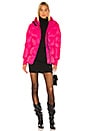 view 2 of 4 Short Belted Puffer Jacket in Deep Fuchsia