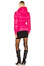view 4 of 4 Short Belted Puffer Jacket in Deep Fuchsia