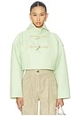view 1 of 4 BLOUSON CROPPED in Almond Green