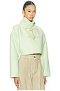 view 2 of 4 BLOUSON CROPPED in Almond Green