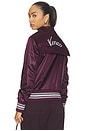 view 1 of 6 Varsity Cropped Bomber in Blackberry