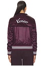 view 6 of 6 Varsity Cropped Bomber in Blackberry