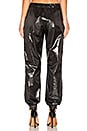 view 3 of 4 Light Shiny Pants in Black