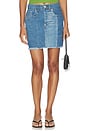 view 1 of 6 FALDA PATCHWORK SHORT in Denim