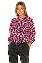 view 1 of 4 Ditzy Peonie Blouse in Deep Fuchsia