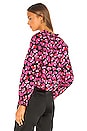 view 3 of 4 Ditzy Peonie Blouse in Deep Fuchsia
