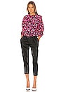 view 4 of 4 Ditzy Peonie Blouse in Deep Fuchsia