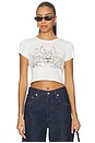view 1 of 4 Gots Kenzo Lucky Me Cartoon Cropped T-shirt in Off White