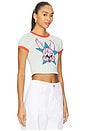 view 2 of 4 Gots Kenzo Lucky Me Cartoon Cropped Ringer T-shirt in Aqua