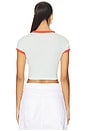 view 3 of 4 Gots Kenzo Lucky Me Cartoon Cropped Ringer T-shirt in Aqua