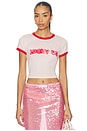 view 1 of 5 Gots Kenzo Words Cropped T-shirt in Faded Pink