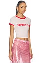 view 2 of 5 Gots Kenzo Words Cropped T-shirt in Faded Pink