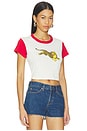 view 2 of 4 Jumping Tiger Cropped T-shirt in Off White