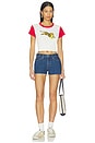 view 4 of 4 Jumping Tiger Cropped T-shirt in Off White