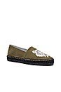 view 3 of 5 Tiger Espadrilles in Military Green in Dark Khaki