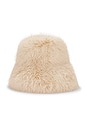 view 3 of 3 Snuggle Fur Bucket Hat in Almond