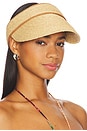 view 1 of 4 Linen Visor in Natural & Cinnamon
