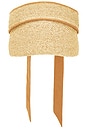 view 2 of 4 Linen Visor in Natural & Cinnamon
