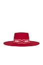 view 2 of 2 The Sierra Boater Hat in Ruby Red