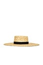 view 3 of 3 Mira Wide Boater Hat in Maple