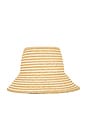 view 3 of 3 Reef Bucket Hat in Snow Stripe