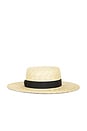 view 1 of 3 The Spencer Boater in Natural Woven