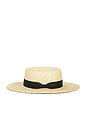 view 4 of 3 The Spencer Boater in Natural Woven