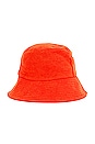 view 3 of 3 Wave Terry Bucket Hat in Cherry Red