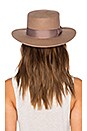 view 3 of 4 The Stahl Boater Hat in Dusty Brown