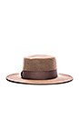 view 4 of 4 The Stahl Boater Hat in Dusty Brown