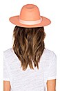 view 3 of 4 Sunset Palms Wool Fedora in Pastel Peach