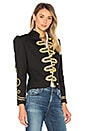 view 3 of 5 Condesa Barbanegra Jacket in Black & Gold