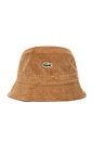 view 1 of 2 Velvet Cotton Bucket Hat in Date Brown