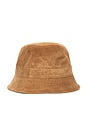 view 2 of 2 Velvet Cotton Bucket Hat in Date Brown