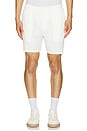 view 4 of 5 Waffle Monochrome Elasticated Textured Shorts in Flour