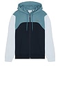 view 1 of 5 Classic Fit Colorblock Track Jacket in Navy Blue & Limestone