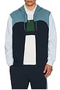 view 4 of 5 Classic Fit Colorblock Track Jacket in Navy Blue & Limestone