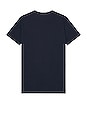 view 2 of 4 Crew Neck Pima Cotton Jersey T-Shirt in Navy Blue