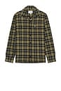 view 1 of 4 Oversize Flannel Shirt in Khaki & Multi