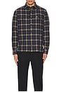 view 4 of 4 Oversize Flannel Shirt in Navy Blue & Multi