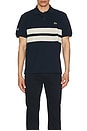 view 4 of 5 Classic Fit Mesh Insert Polo in Navy Blue