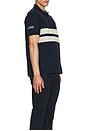 view 5 of 5 Classic Fit Mesh Insert Polo in Navy Blue